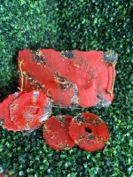Crimson Gold Resin Tray & Coaster Set