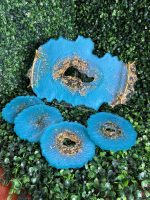 Ocean Aura Resin Tray & Coaster Set