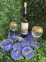 Resin Tray & Coaster Set – “Joyful Night” - Image 4