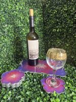 Radiant Bloom Resin Tray & Coaster Set - Image 4