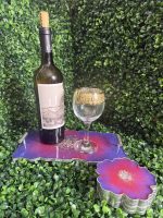 Radiant Bloom Resin Tray & Coaster Set - Image 3